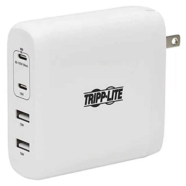 Tripp Lite Tripp Lite U280-W04-100C2G USB-C wall charger 4-port 100W GaN white — product photo