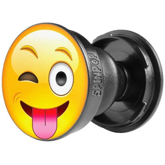 Spinpops Spinpops SPWINKEMOJIT Wink Tongue Emoji phone mount — product photo