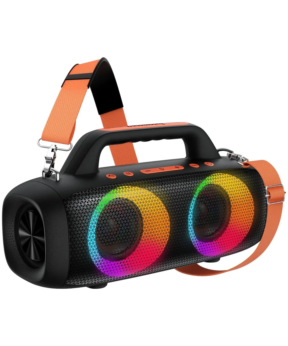  BassBloom ROAR 1 Orange Portable Speaker 60W IPX6 24H Bluetooth 5.4 — product photo