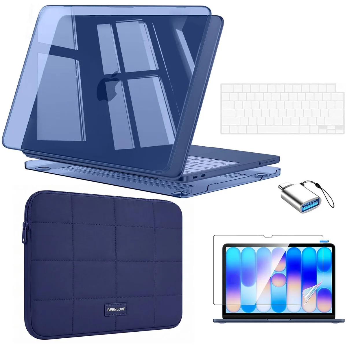  EooCoo A3404 laptop case 13 inch 2026 Crystal Indigo — product photo