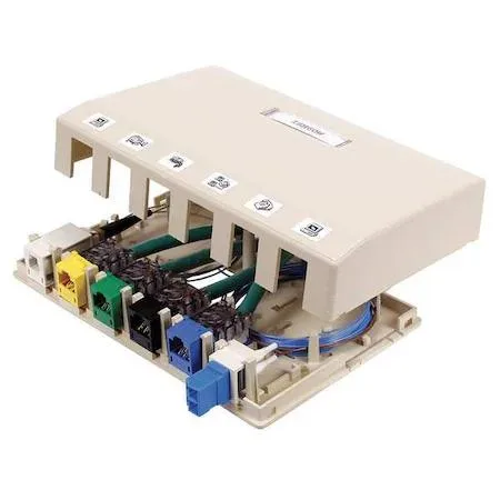 Hubbell Incorporated Hubbell Incorporated HSB6OW 6-Port Surface Mount Box — product photo