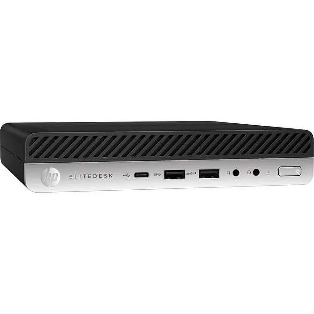 HP HP EliteDesk 800 G4 Mini desktop PC i5-8500T 2.1GHz 8GB 256GB W11P 2 waterproof Bluetooth speakers — product photo