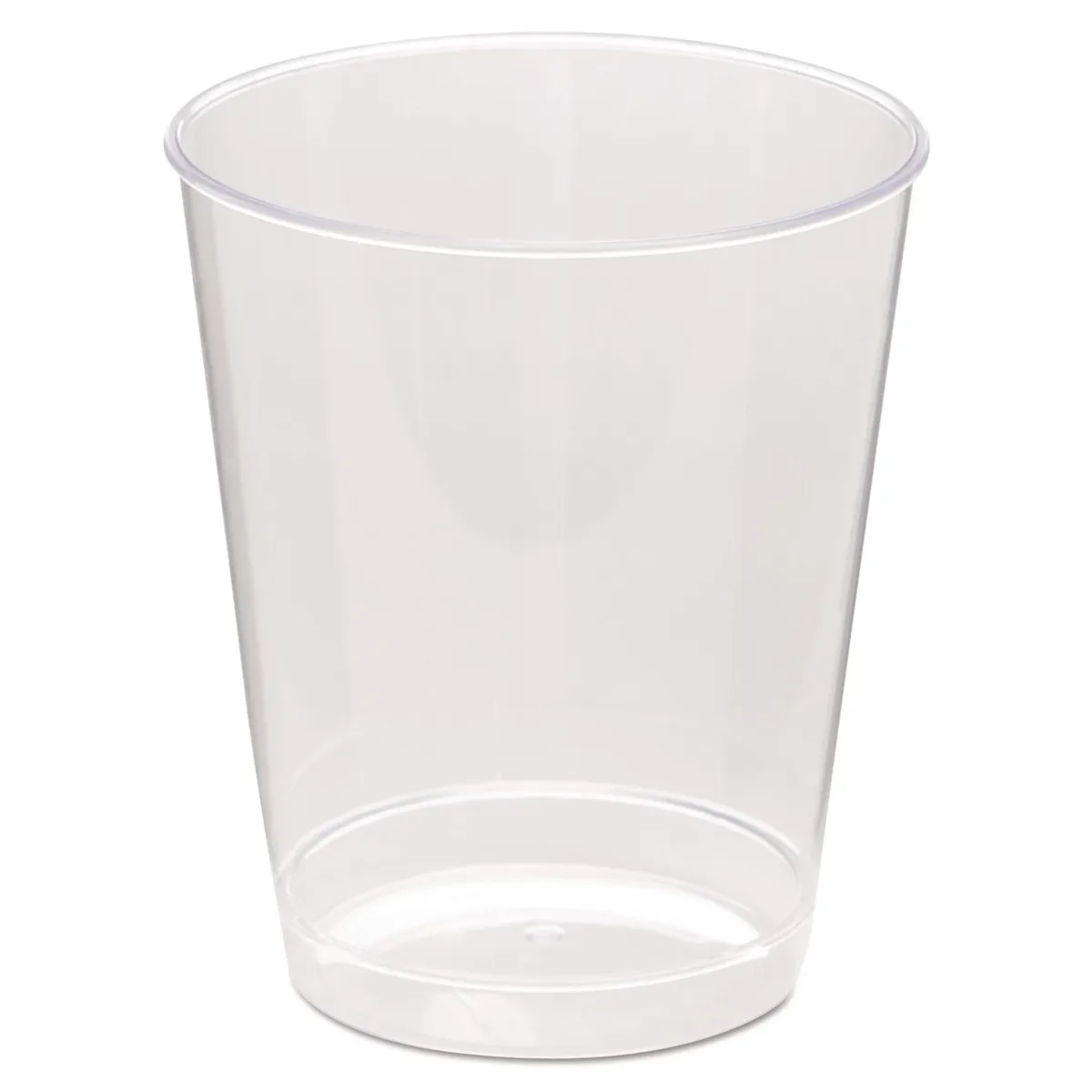 Clear plastic 8 oz tumblers in a 25 pack
