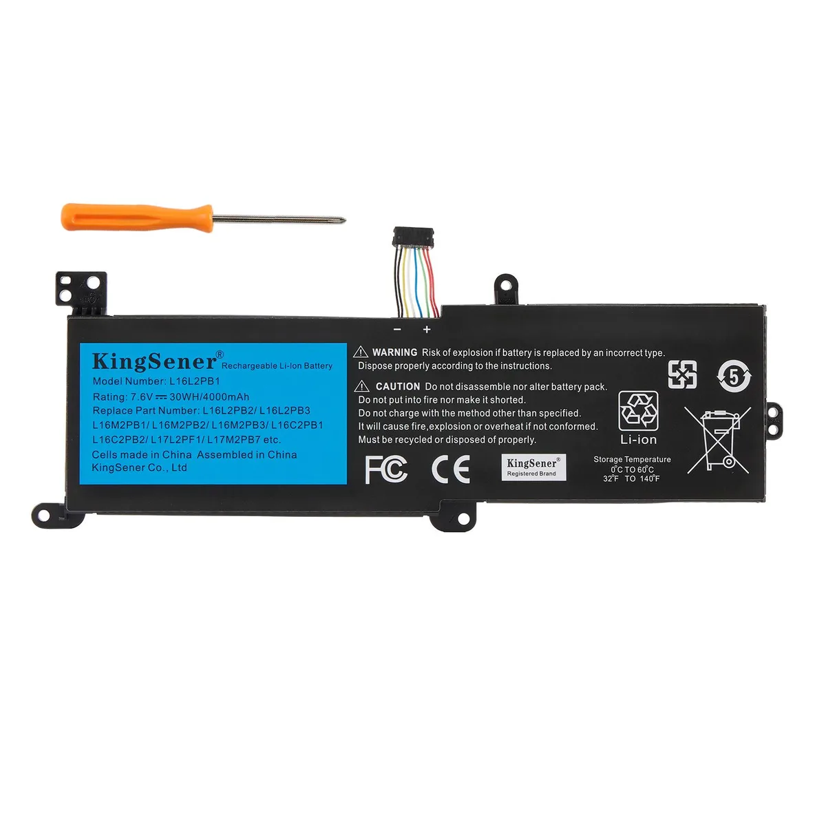 KingSener KingSener L16L4PB1 laptop battery 6217mAh 48Wh 7.72V for Lenovo Yoga 720-13 730-13 — product photo
