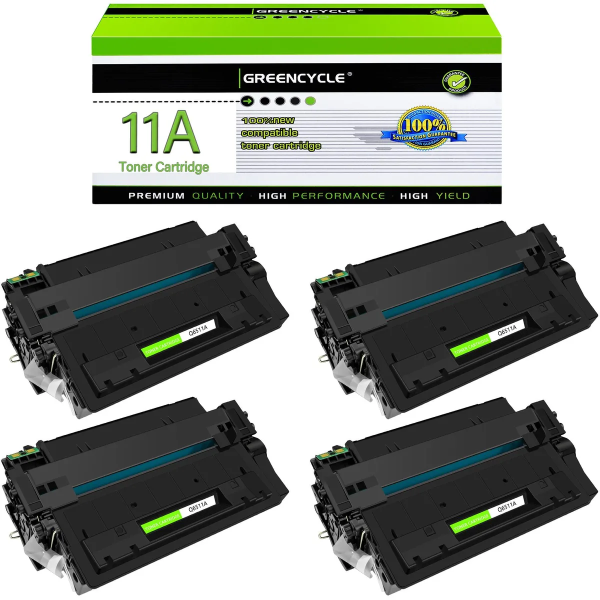 GREENCYCLE GREENCYCLE Q6511A 4-pack high-yield toner cartridge 6000 pages — product photo
