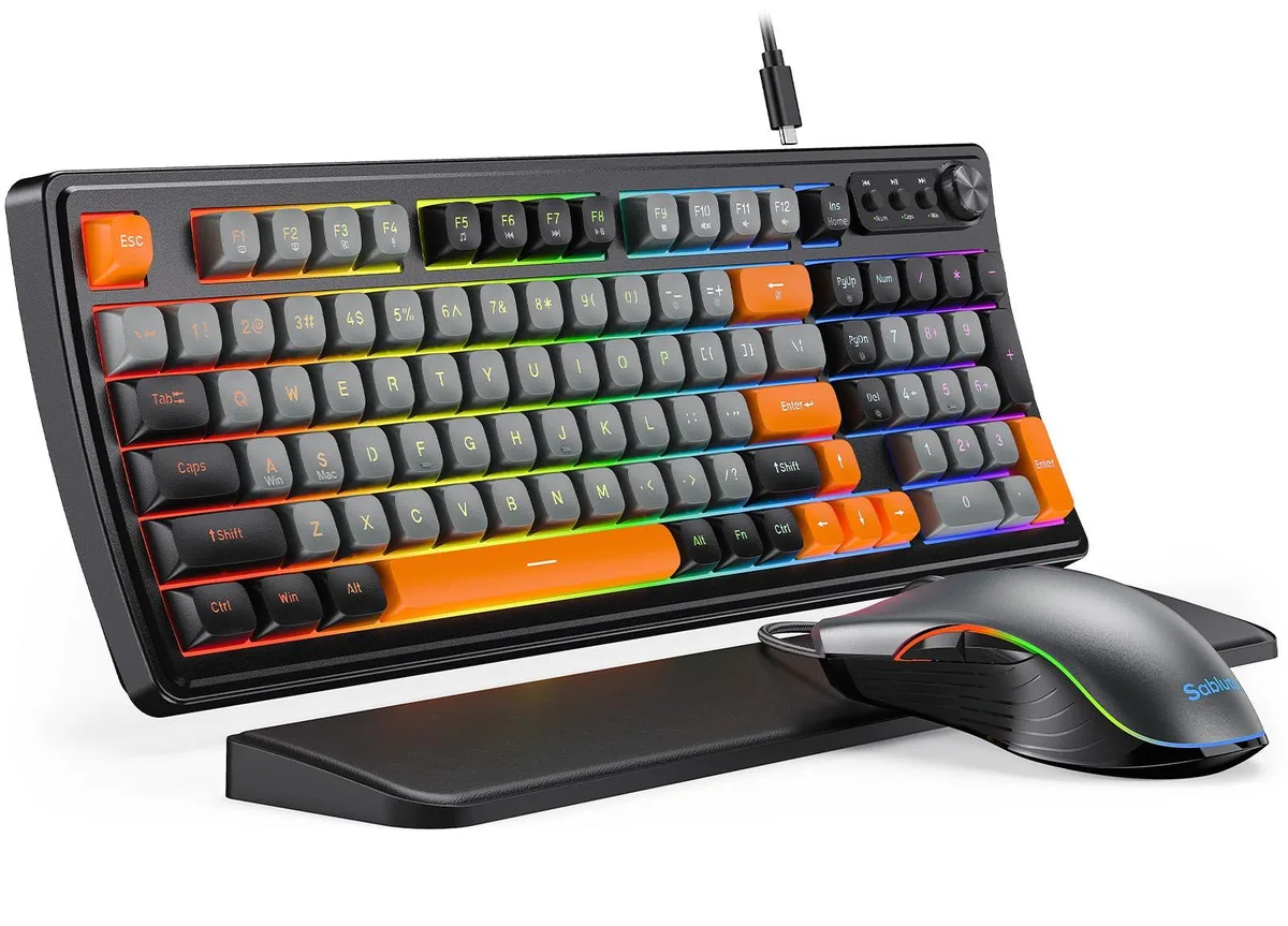  SABLUTE Gaming Keyboard &amp; Mouse Combo 98-Key RGB 3200 DPI — product photo