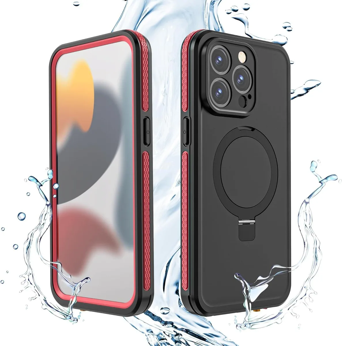 BONAEVER BONAEVER iPhone 15 Pro Max Waterproof Case IP68 Red — product photo