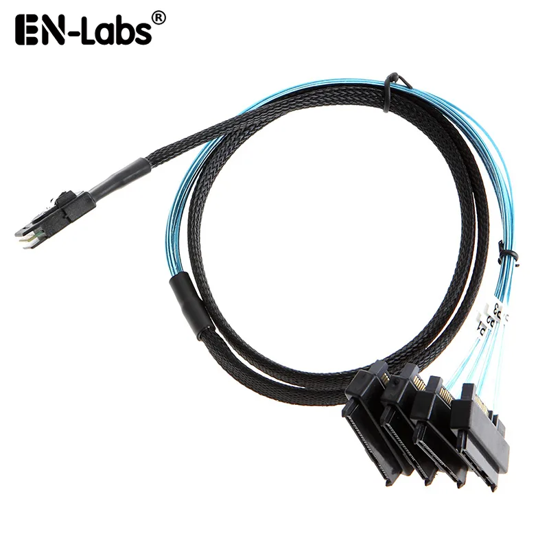EN-Labs EN-Labs SFF8087TO848250CM SAS cable 36-pin SFF-8087 to 4x 29-pin SFF-8482 0.5m — product photo