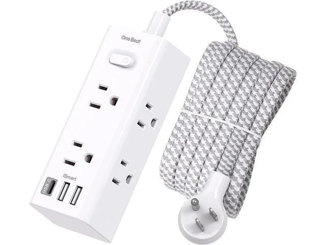 LORDWORLD LORDWORLD 10 ft surge protector 6 AC 3 USB 1 USB-C 15A 1875W — product photo