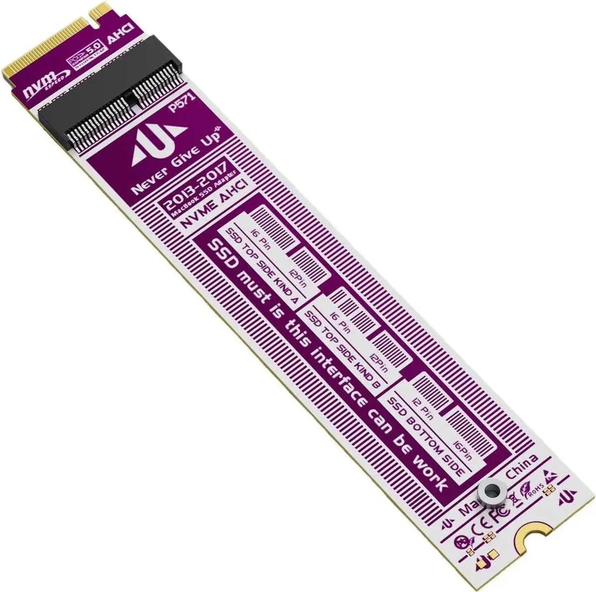 SMUGDESK SMUGDESK P571 PCIe 5.0 Adapter 12+16 Pin to M.2 M-Key — product photo