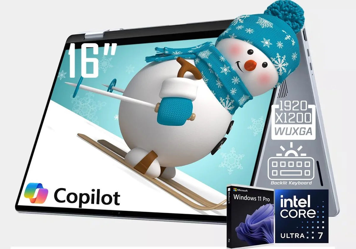DELL DELL Plus 2-in-1 Laptop 16" WUXGA Touch Intel Core Ultra 7 256V 16GB 1TB Blue — product photo