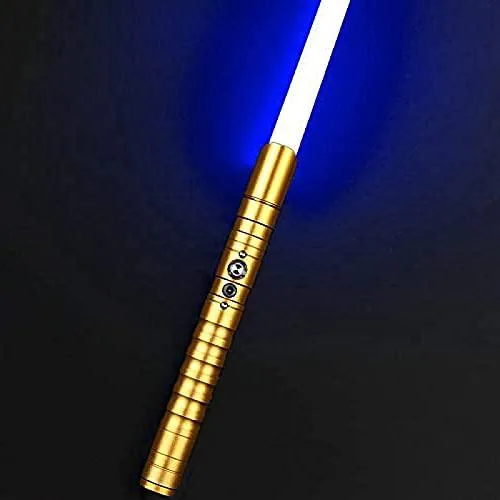 gengyouyuan gengyouyuan Lightsaber Gold Handle Blue Light 27cm 1200mAh — product photo