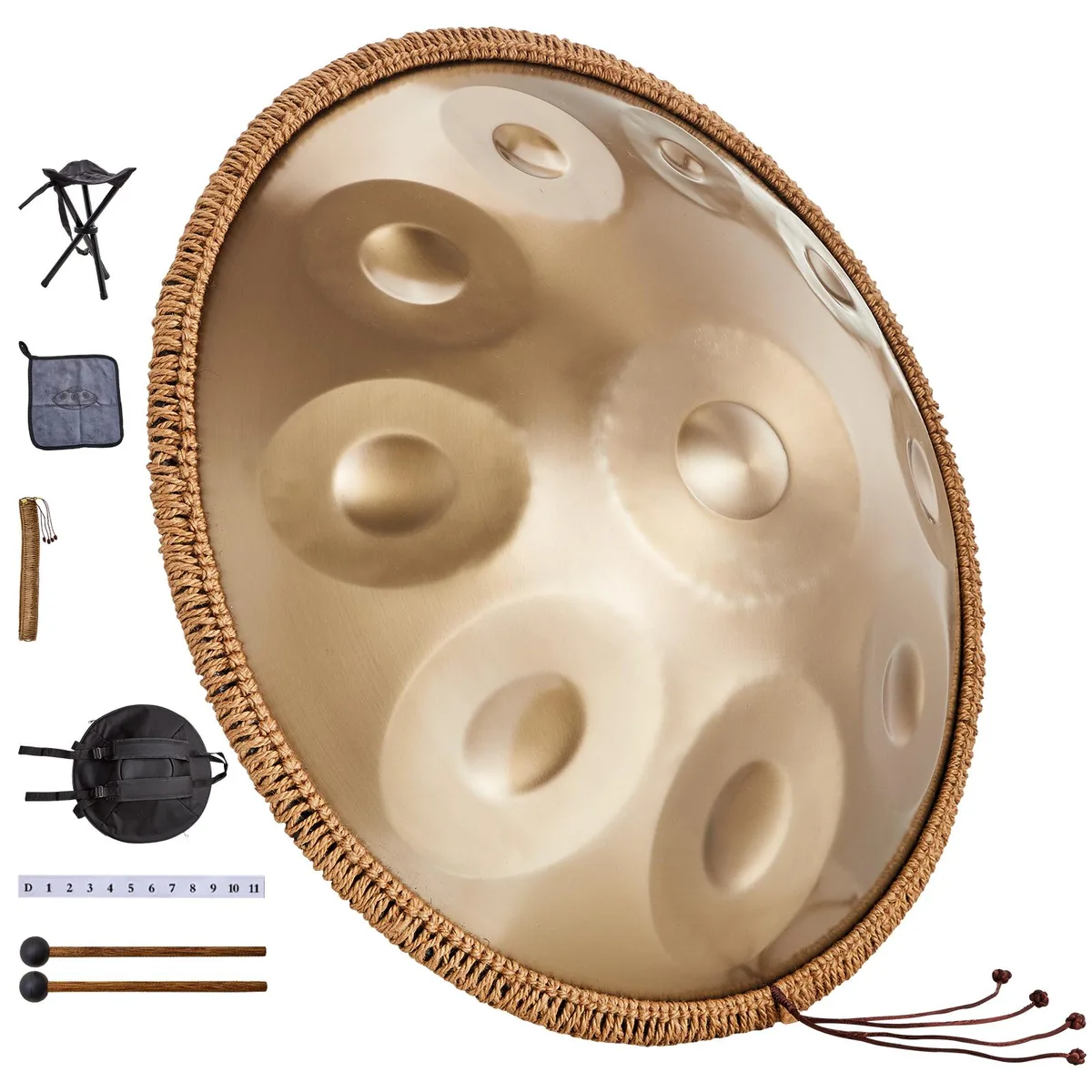 VEVOR VEVOR Handpan Drum 22 in 10 Notes D Minor 432Hz Golden — product photo