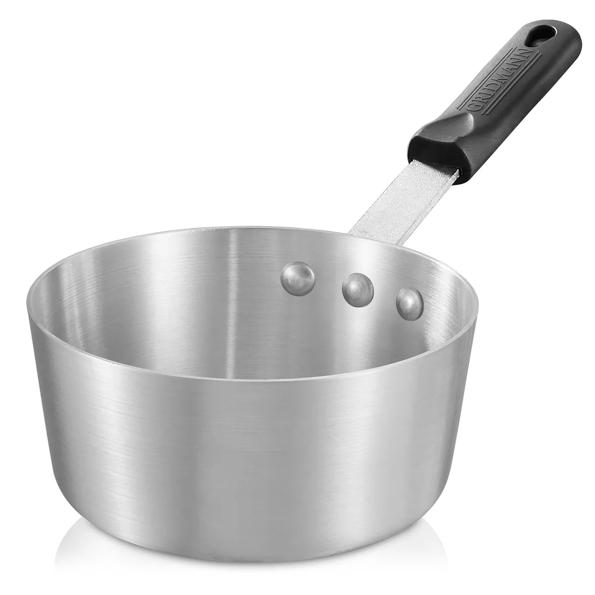 Gridmann Gridmann 1.5-Quart Tapered Aluminum Sauce Pan with Silicone Handle — product photo