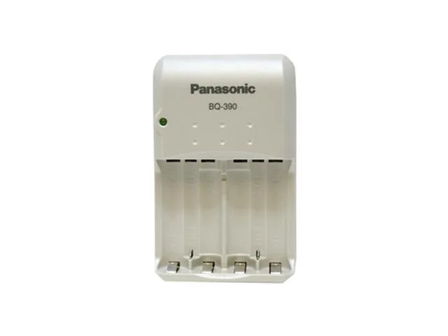 Panasonic Panasonic BQ-390 smart charger for AA and AAA NiMH NiCd batteries — product photo