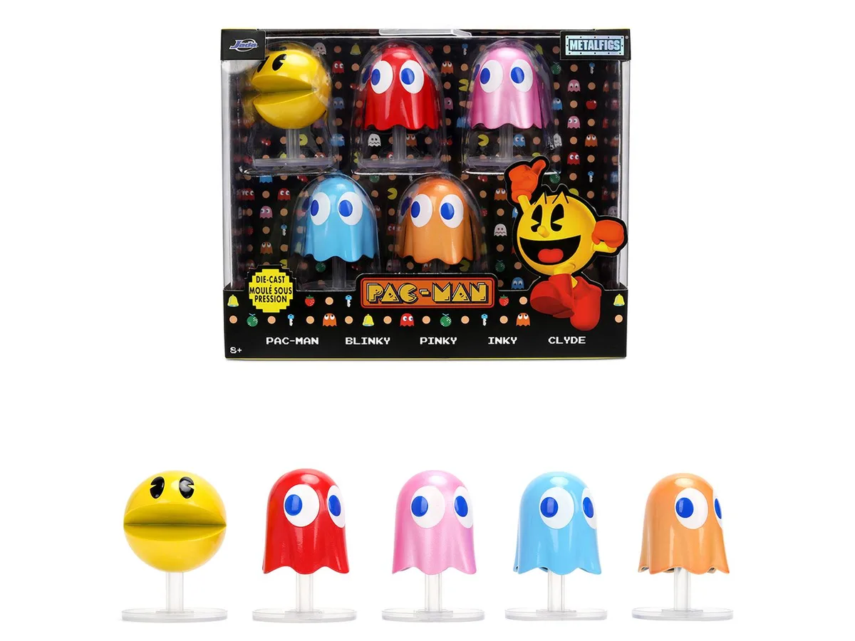 Jada Jada Pac-Man Metalfigs Set of 5 Diecast Figures 2.5 inch 1980 — product photo