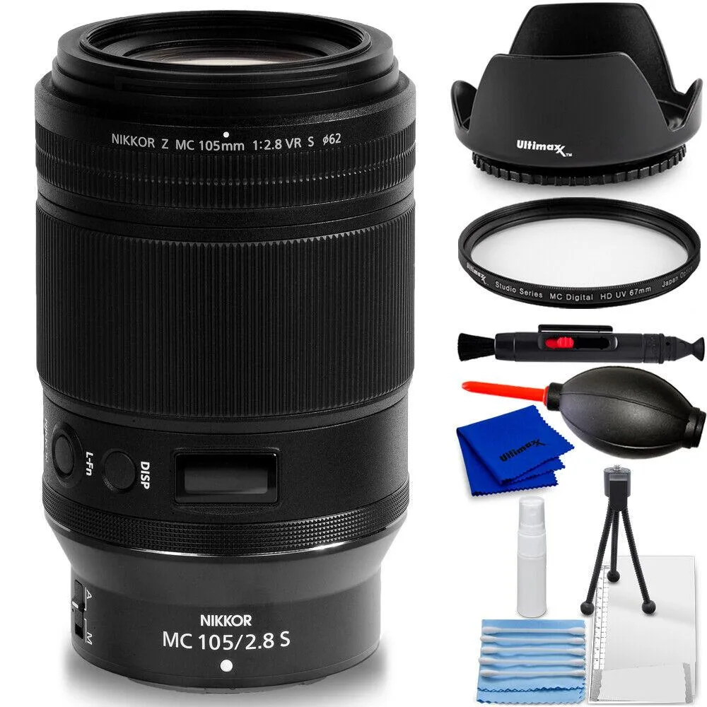 Nikon Global Nikon NIKKOR Z MC 105mm f/2.8 VR S Macro Lens 20100 7PC Accessory Bundle camera lens — product photo