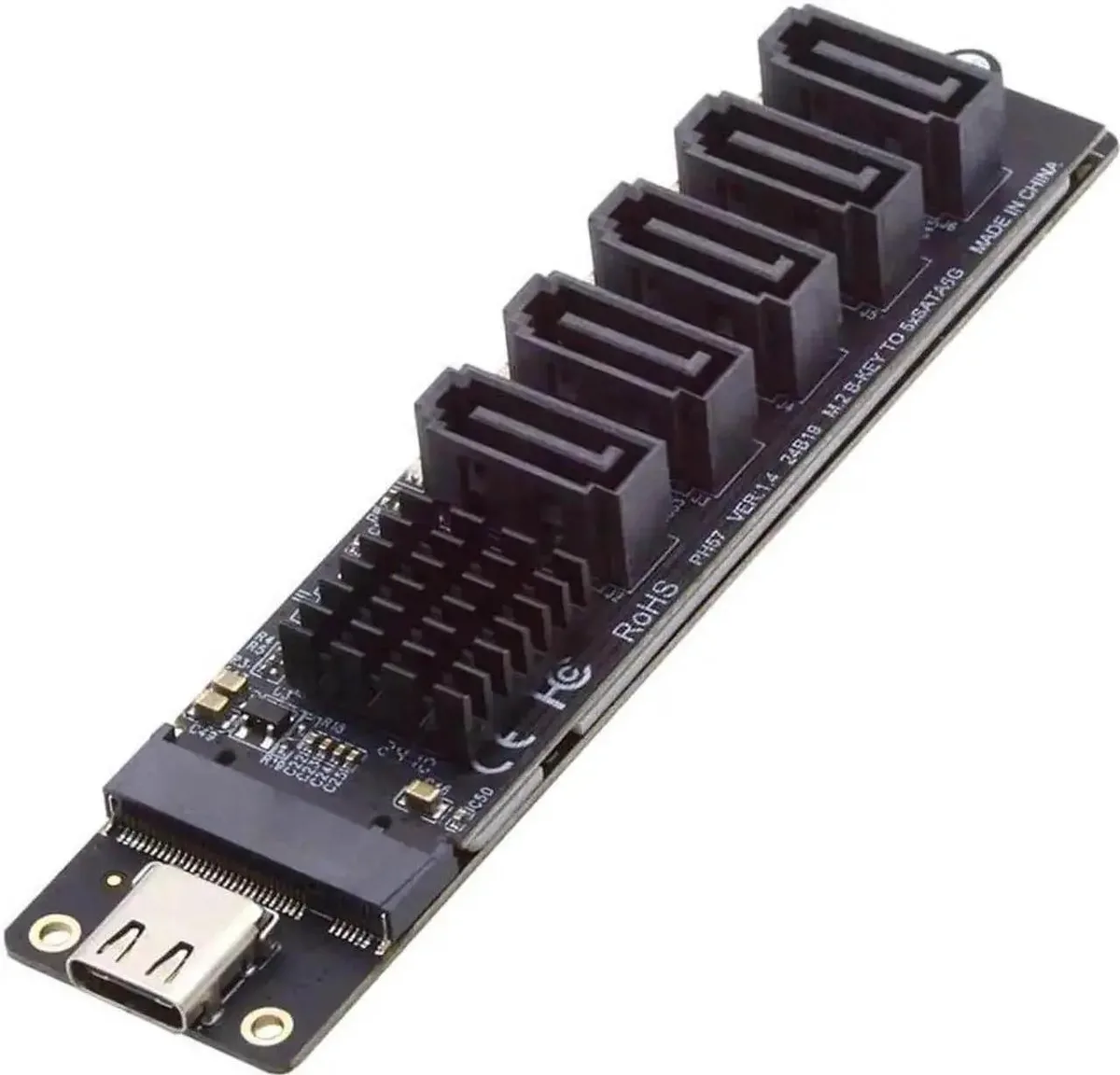 SMUGDESK SMUGDESK USB 3.1 Gen 2 Type-C to 5-Port SATA 3.0 Port Multiplier Adapter — product photo