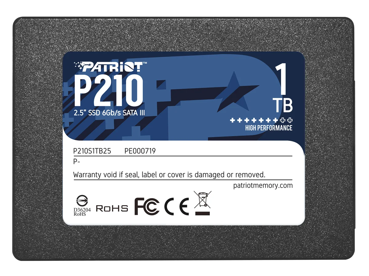 Patriot Memory Patriot Memory P210S1TB25 1TB 2.5" SATA internal SSD — product photo
