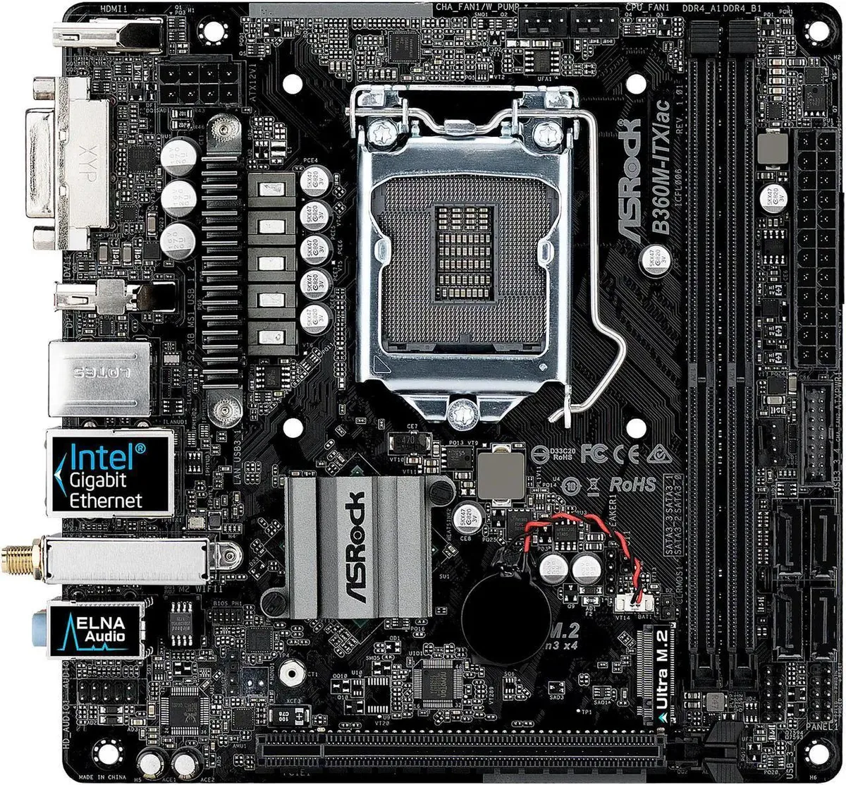 ASRock ASRock B360M-ITX/ac Intel motherboard — product photo