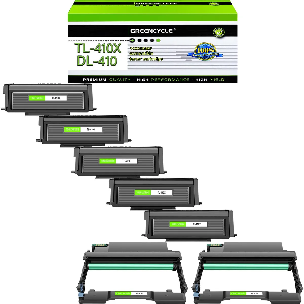 GREENCYCLE GREENCYCLE TL-410X 5-pack toner &amp; DL-410 2-pack drum — product photo