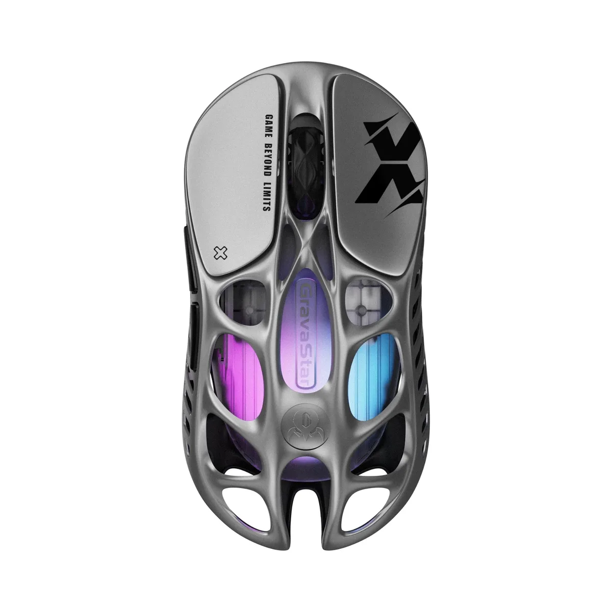 GravaStar GravaStar Mercury X Interstellar Silver gaming mouse 32000 DPI PAW 3950 49g 1000Hz — product photo