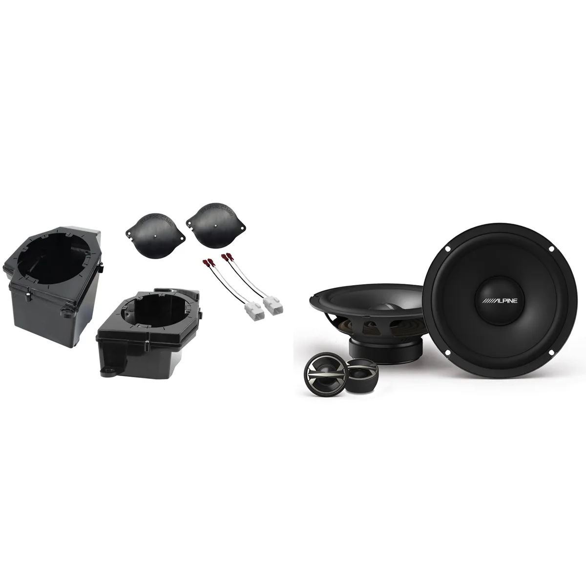 Alpine Alpine EL-E65C-G 6.5" Component Speaker Bundle with Jeep JL/JT Pods — product photo