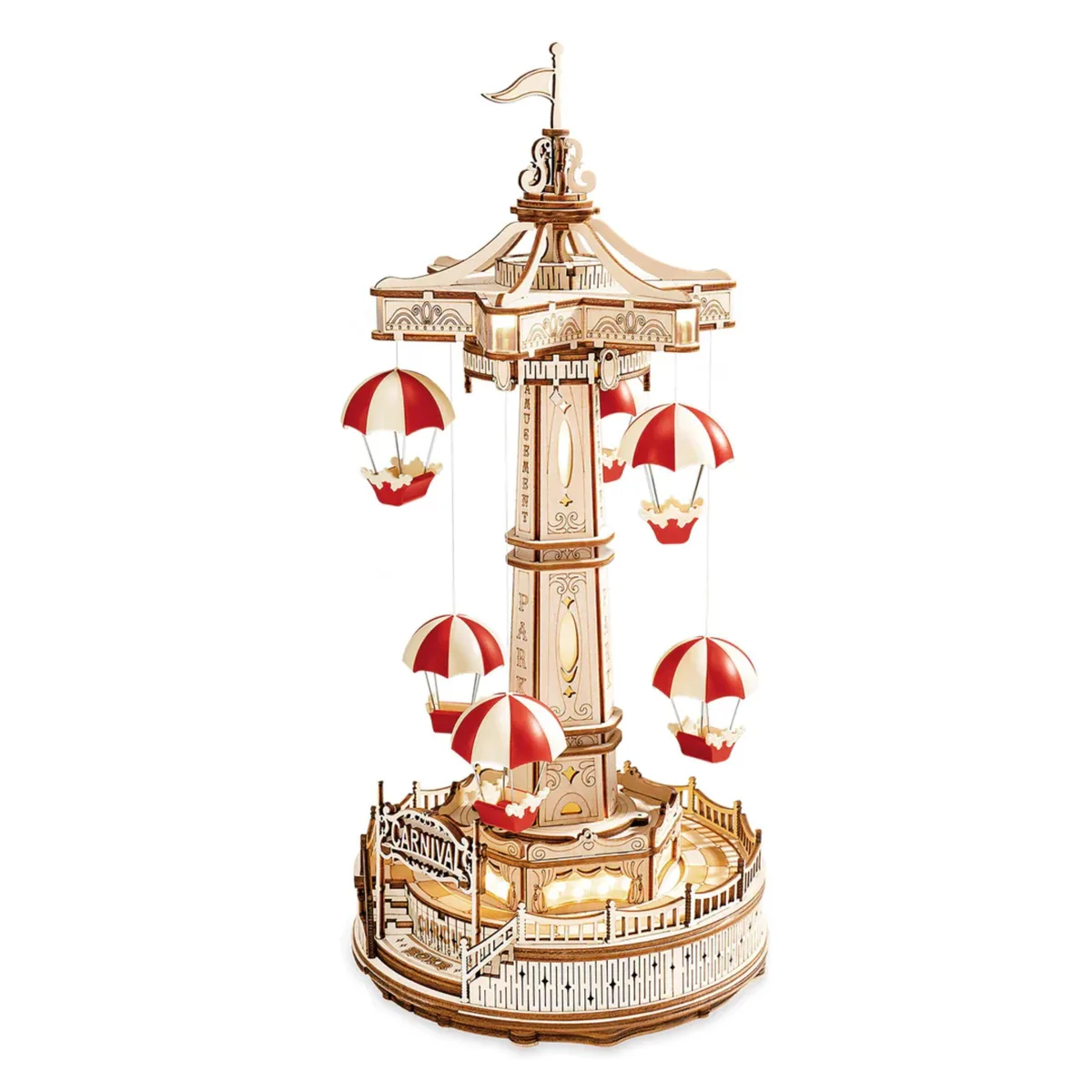 Hands Craft Hands Craft DIY 3D Electro Mechanical Parachute Tower 184Pcs Stem Toy — product photo