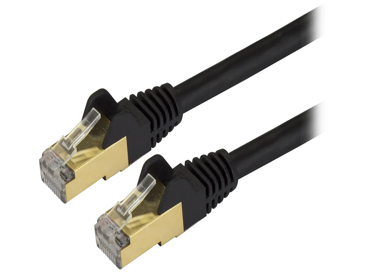 STARTECH STARTECH C6ASPAT30BK network ethernet cable 30 ft Cat6a shielded black — product photo