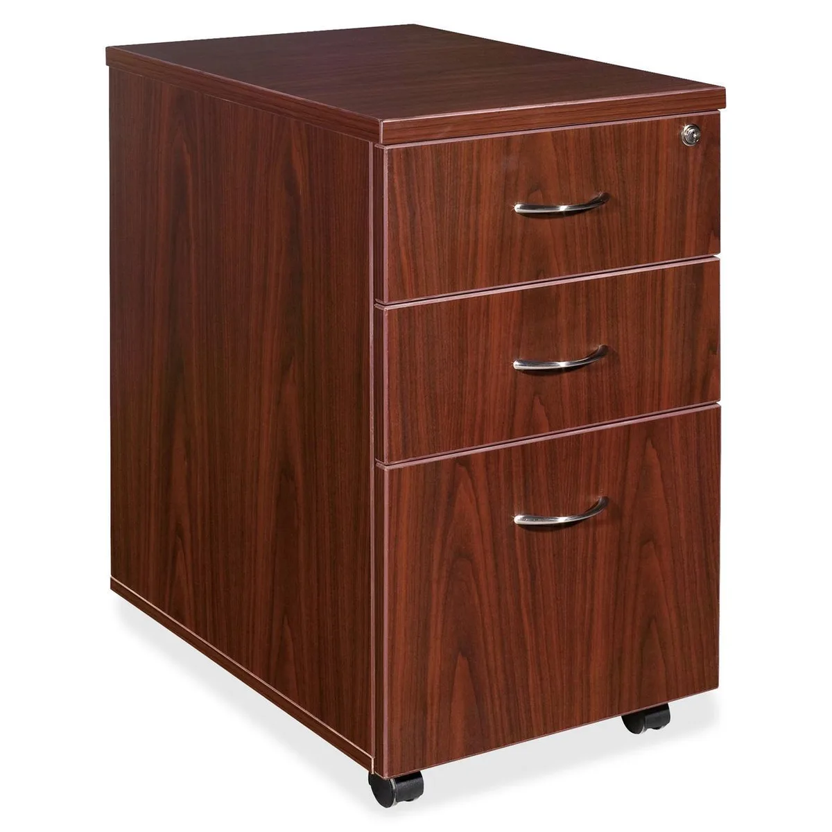 Lorell Lorell 69395 Mobile Pedestal Box/Box/File 16x22x28 Mahogany office furniture — product photo