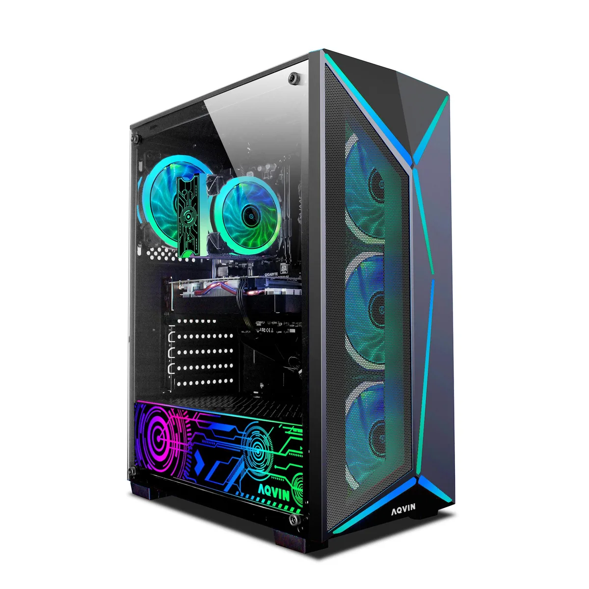 AQVIN AQVIN AQ80 gaming PC i7-8700 RTX 5060 32GB DDR4 1TB NVMe — product photo