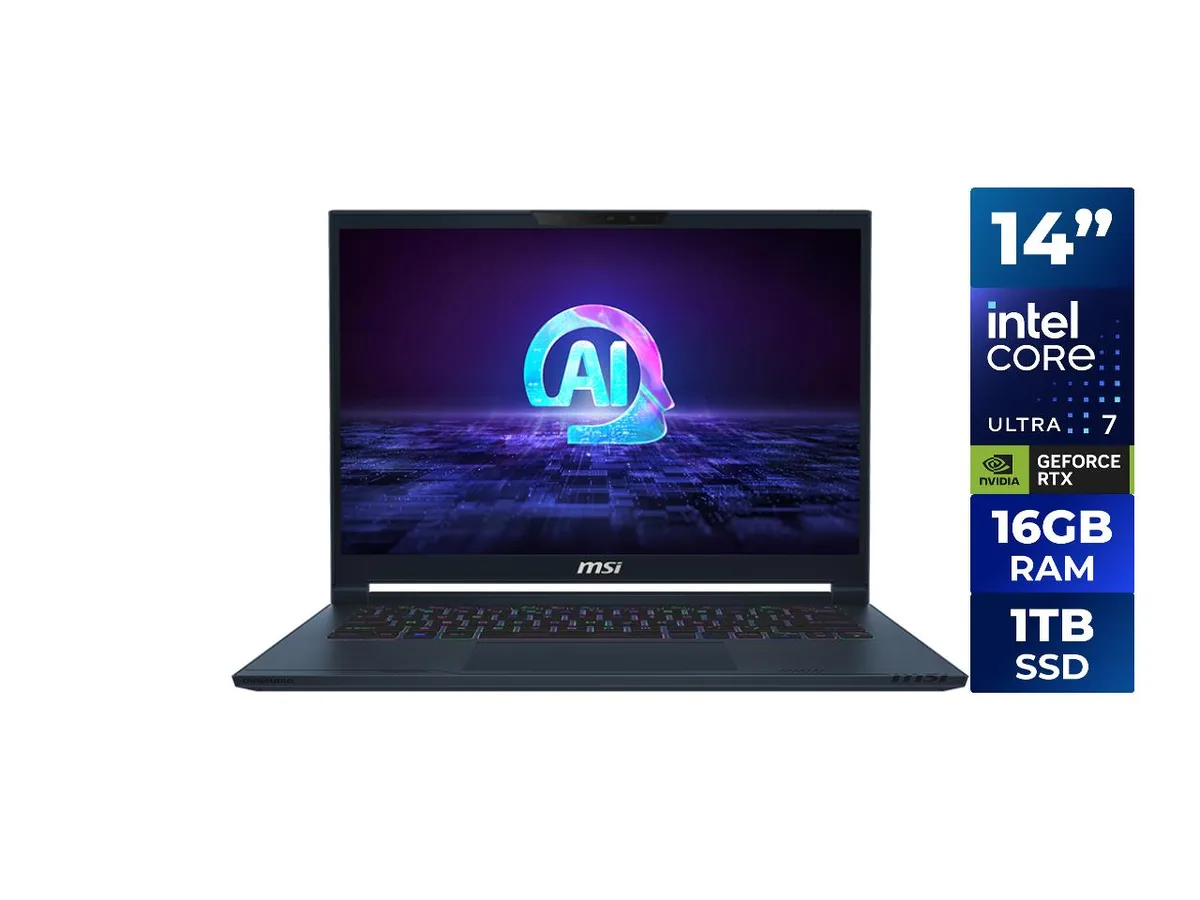 MSI MSI Stealth 14 AI Studio A1VFG-068US gaming laptop Core Ultra 7 155H RTX 4060 16GB 1TB — product photo