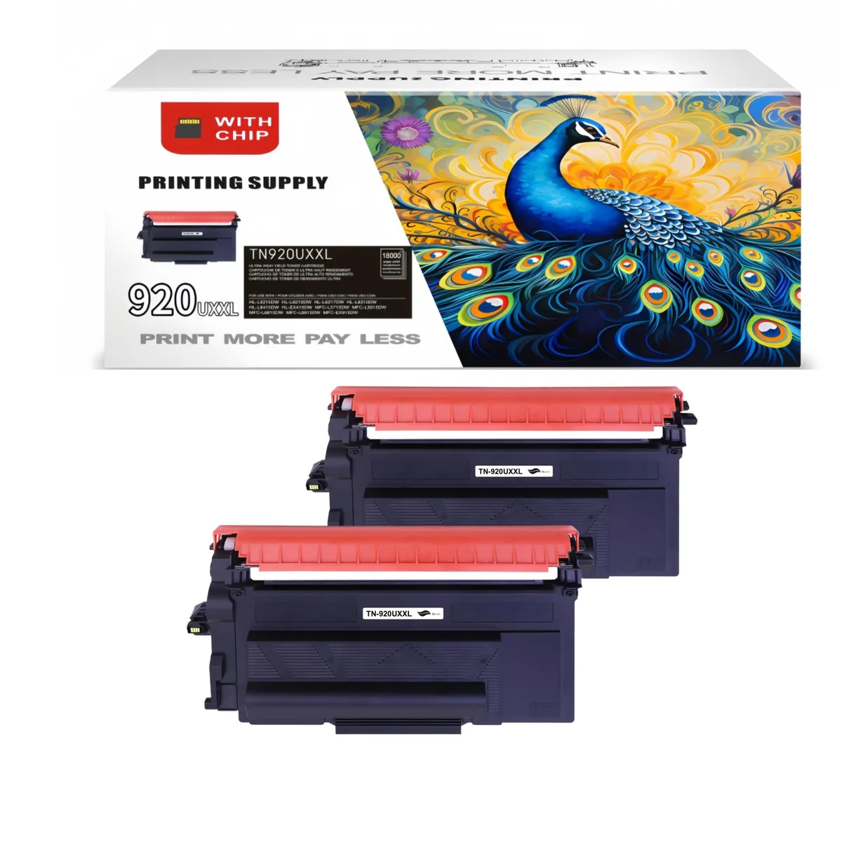 Aster Graphics Inc Aster Graphics Inc TN920UXXL Black Toner Cartridge 2 Pack — product photo