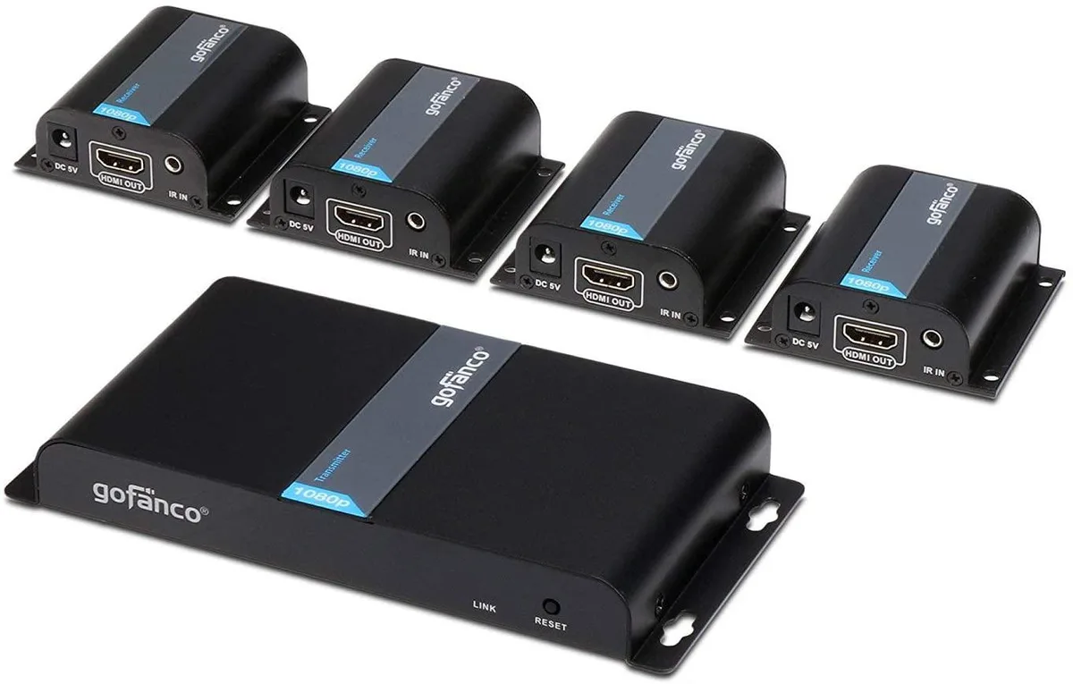 Thinkstar Thinkstar 1x4 HDMI Extender Splitter over CAT5e/6/7 up to 40m 1080p 60Hz IR Remote — product photo