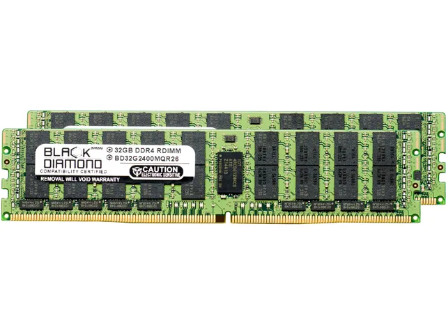 Black Diamond Memory Black Diamond Memory BD32GX22400MQR26 64GB (2x32GB) DDR4 2400 ECC Registered server RAM — product photo