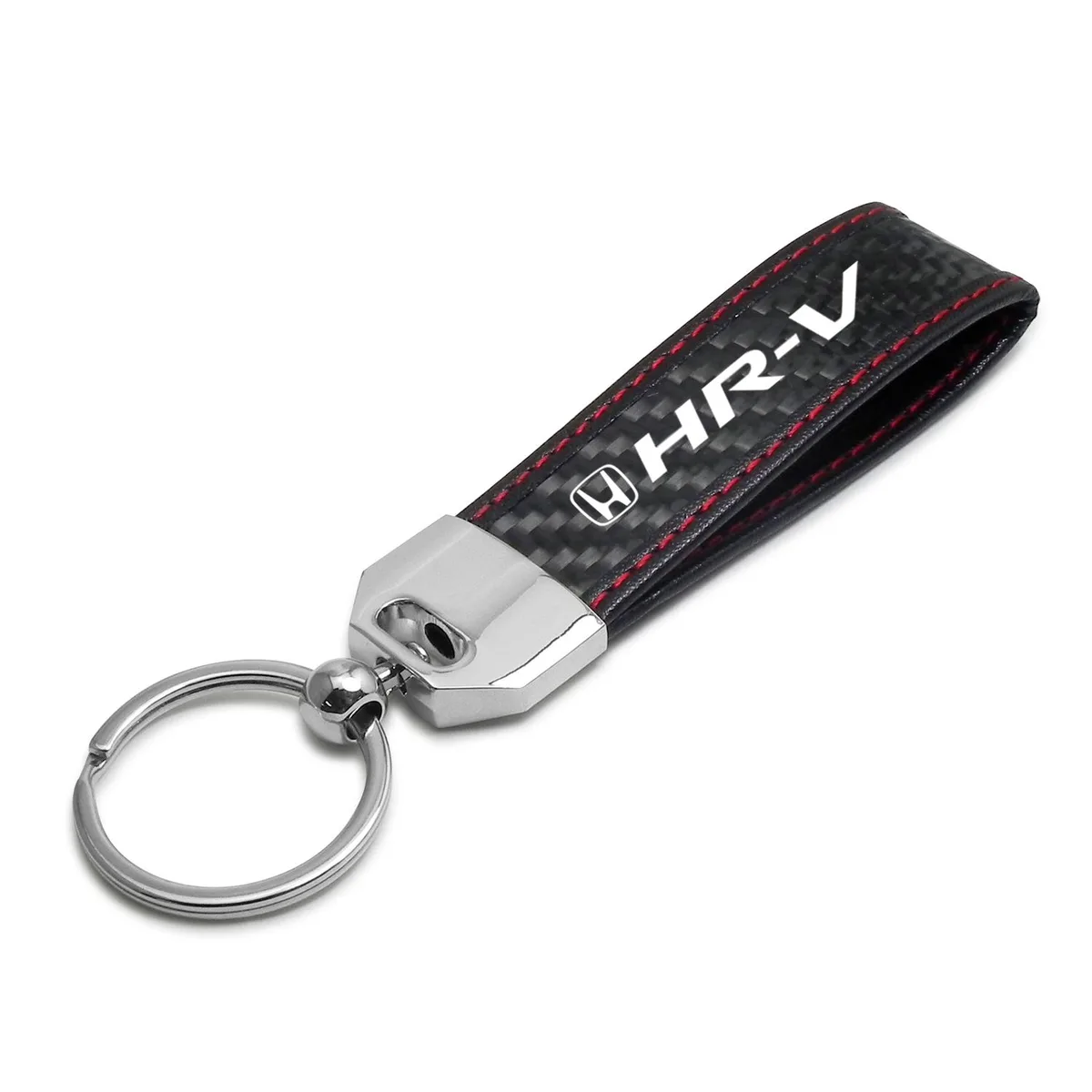iPick Image, LLC iPick Image, LLC Honda HR-V Carbon Fiber Loop Strap Key Chain Red Stitching — product photo