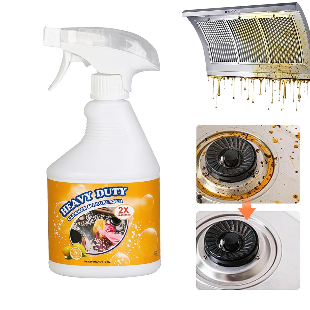 Generic 16.9 Fl Oz All-Purpose Kitchen Degreaser Spray Lemon Scent — product photo