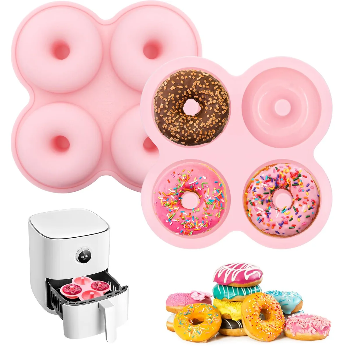 YINARONG Silicone Donut Mold 2-Pack Air Fryer — product photo