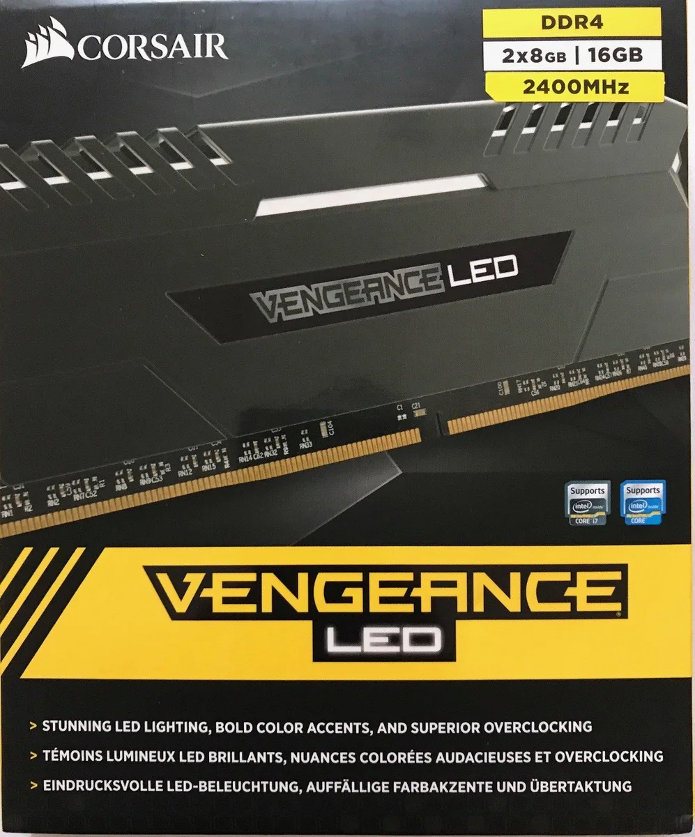 Corsair Corsair Vengeance 2x8GB DDR4 2400MHz Desktop RAM Black — product photo