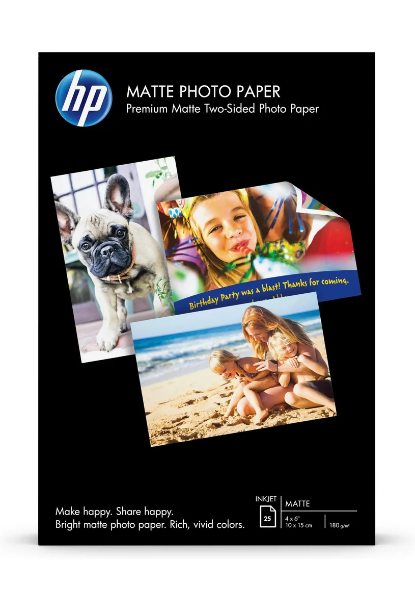 HP HP 6QH46A Matte Photo Paper 25 sht 4 x 6 in — product photo