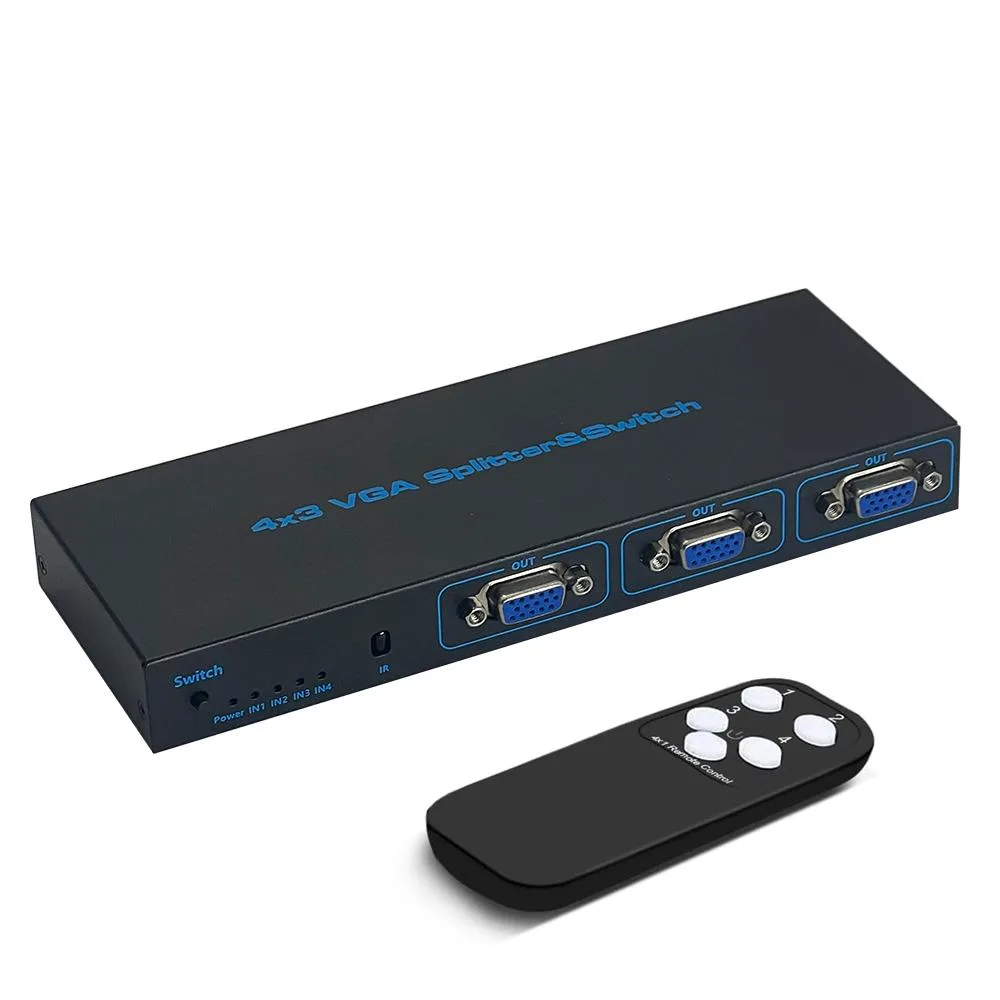Jansicotek Jansicotek 4×3 VGA Splitter Switch 250 MHz 1920×1080 — product photo