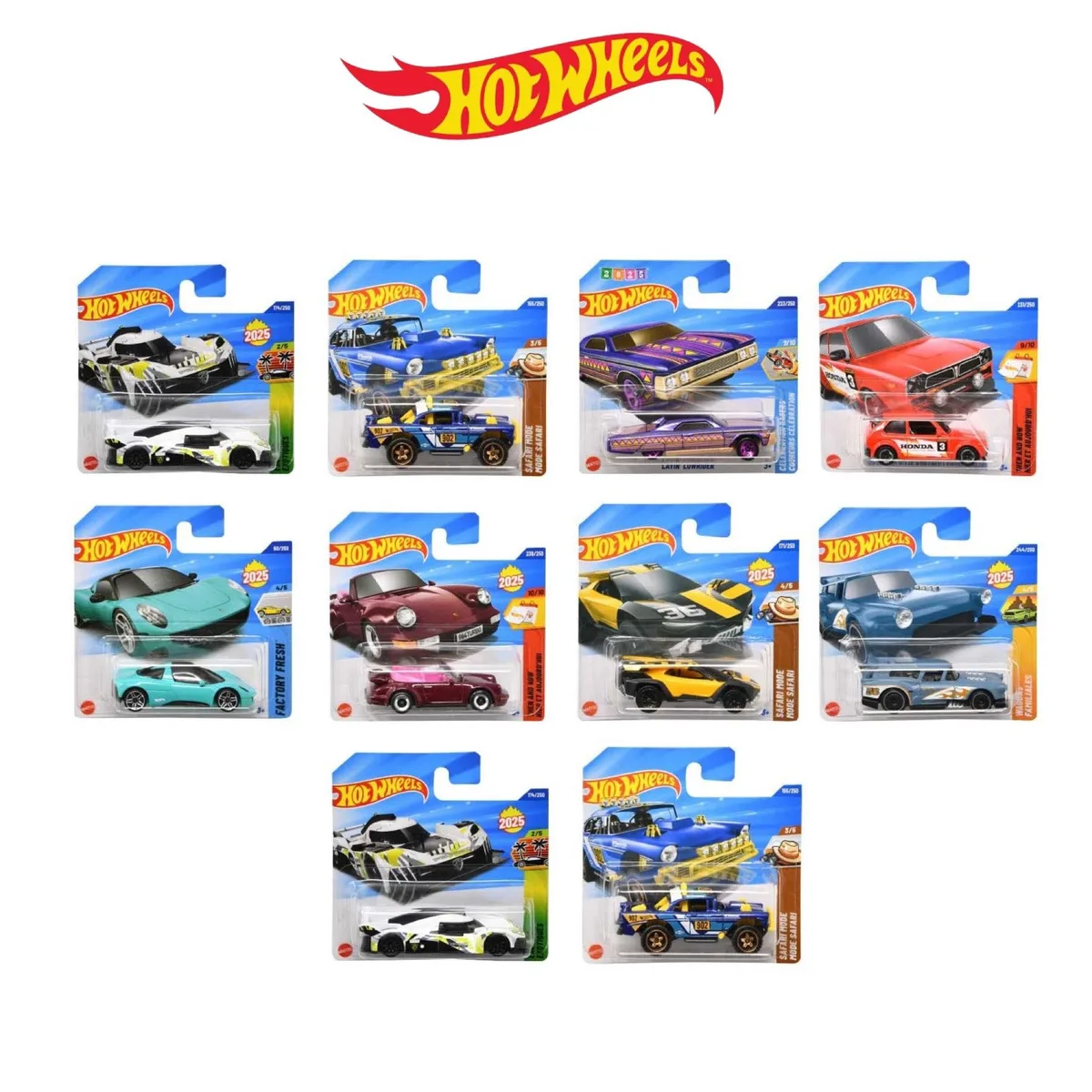Mattel Mattel Hot Wheels 1:64 Scale Mystery Pack of 10 vehicles — product photo