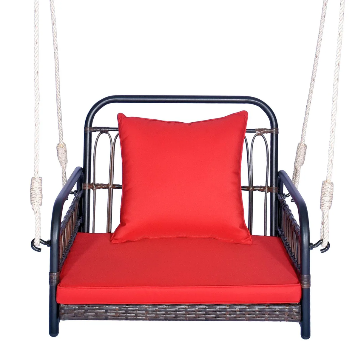 SlickBlue SlickBlue Patio Rattan Porch Swing Hammock Chair Red — product photo