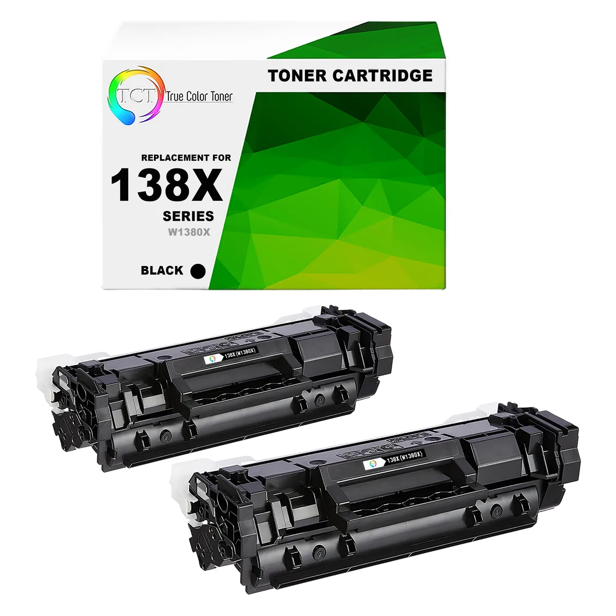 TCT TCT 138X W1380X Black Toner Cartridge 2 Pack 4000 Pages — product photo