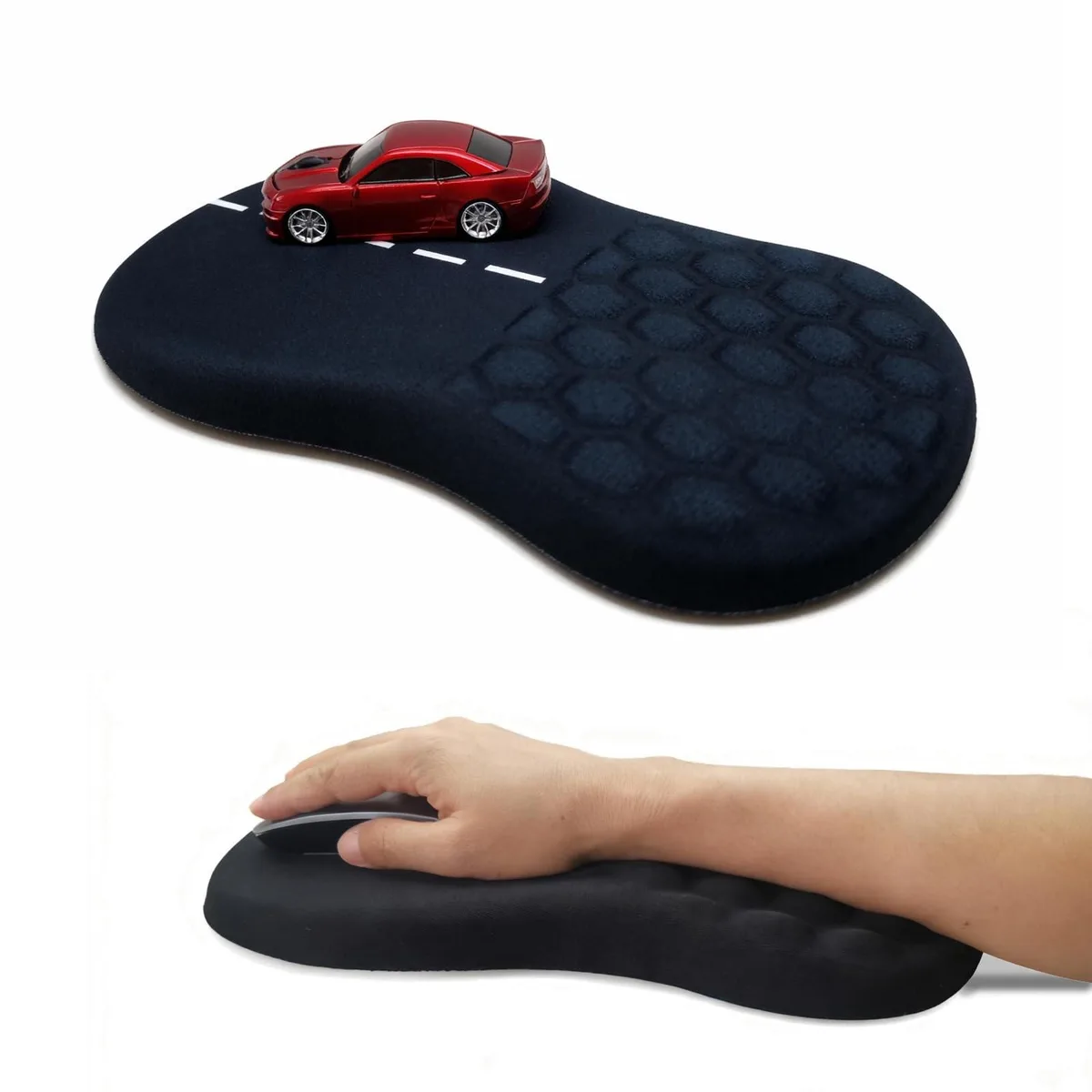 Barrow Mods Barrow Mods Ergonomic Mouse Pad with Wrist Rest Lane Design 12 inch — product photo