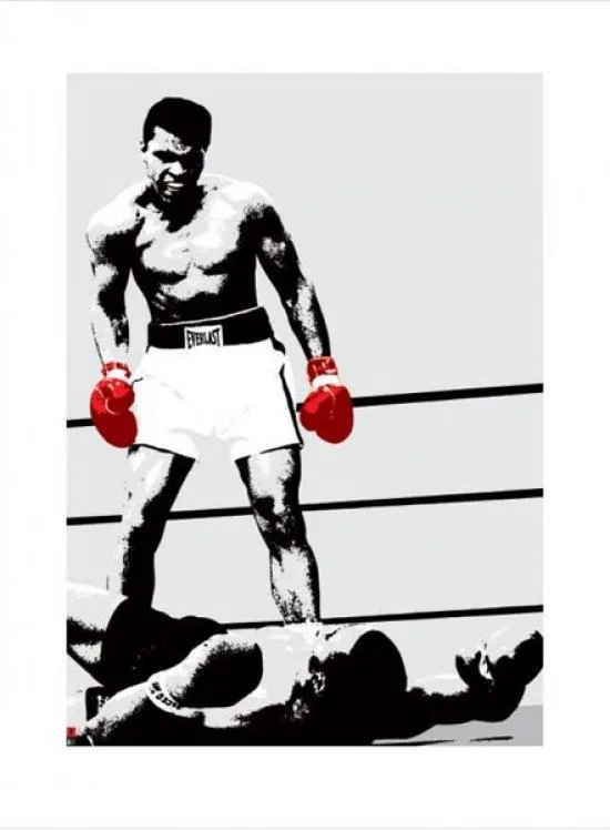 Poster print of Muhammad Ali gloves, 22 by 30 inches