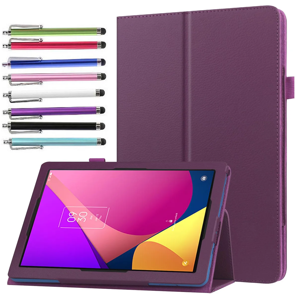 anicestore anicestore 9137W folio case for TCL Tab 8 LE 2023 Purple with stylus — product photo