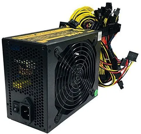 myVolts myVolts 2000W mining power supply 1800W rated 14cm fan 16×6+2 pin — product photo