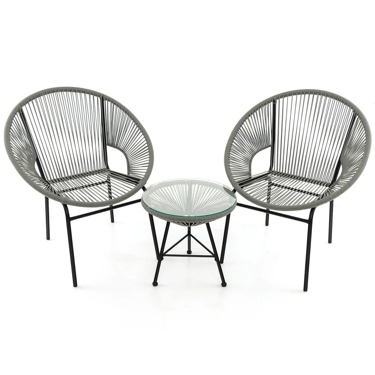 SlickBlue SlickBlue 3-Piece Acapulco Bistro Set Grey — product photo