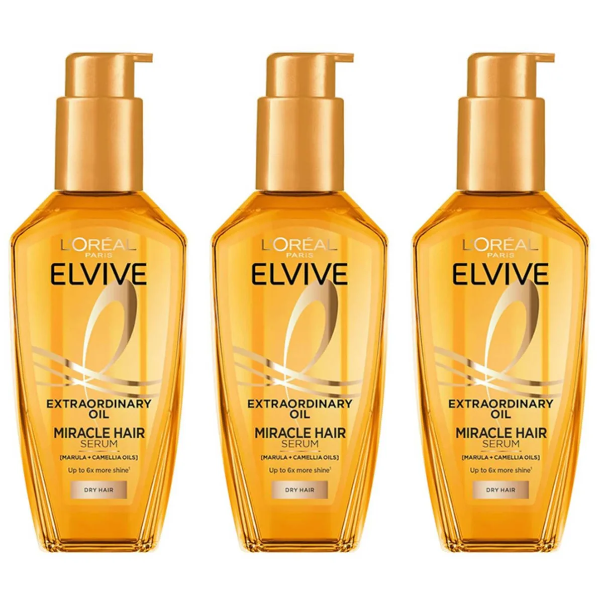 L'Oreal L'Oreal Extraordinary Oil Elvive Hair Oil 100 ml 3-Pack skin care — product photo